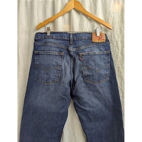 Levi's 505 Men's Regular Fit Jean, 36Wx34L - Medium Stonewash straight leg V6 - Picture 5 of 6
